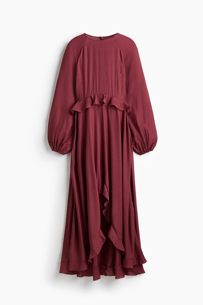 H&M Flounce-trimmed maxi dress