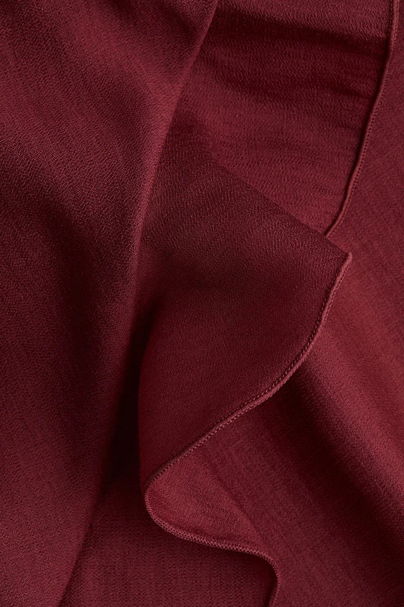 H&M Flounce-trimmed maxi dress