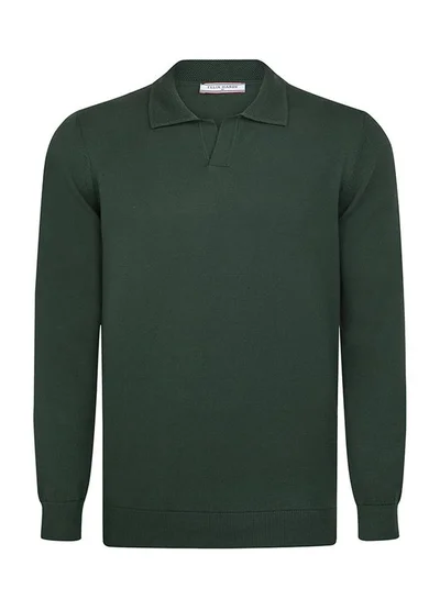 FELIX HARDY Pullover with Polo Collar - Buttonless