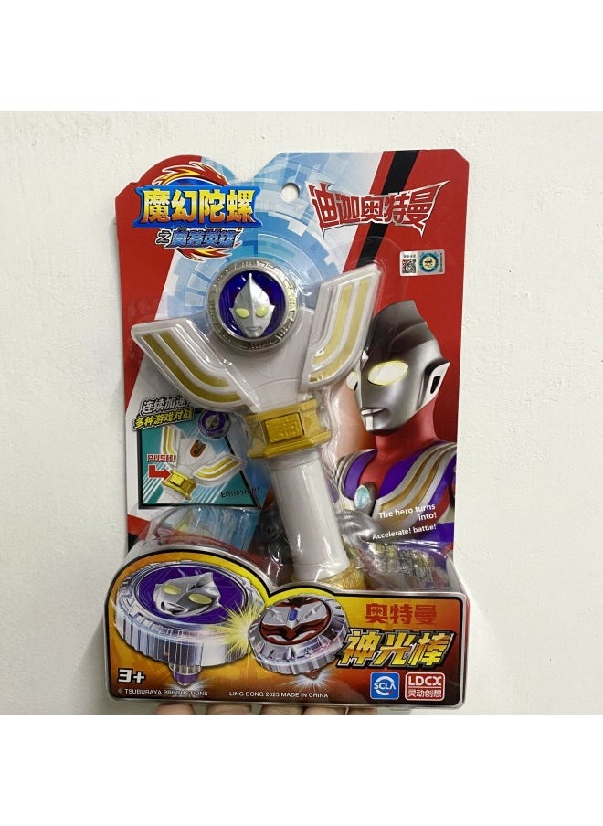 Generic - Genuine Ultraman Magic Gun Ultraman Hero Gyro Sword Launcher Battle Boy Toy Suit-Color:ATM7068 Ott Hero X Magic Gyro-DiGa Ultraman (composite) - Image 1