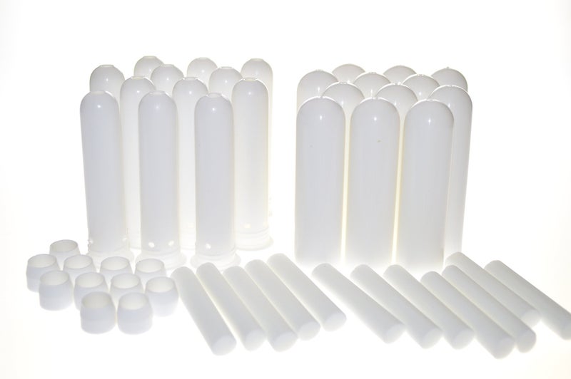 Wild Essentials Essential Oil Inhaler Tubes Sticks 12 Pack Wicks Aromatherapy On The Go Compact Lightweight Made in USA Thick Medical Grade Plastic Portable Degradation Resistant Premium