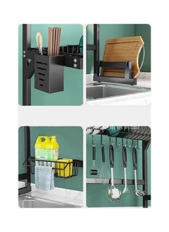 fashionhome Stainless Steel Sink Rack Black 65 x 31.5 x 80.5 cm  - Image 4