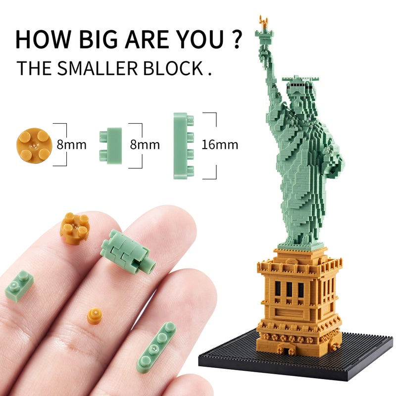 World Famous Building Series American Statue Of Liberty Building Blocks Diamond Particles Statue Of Liberty - Image 5