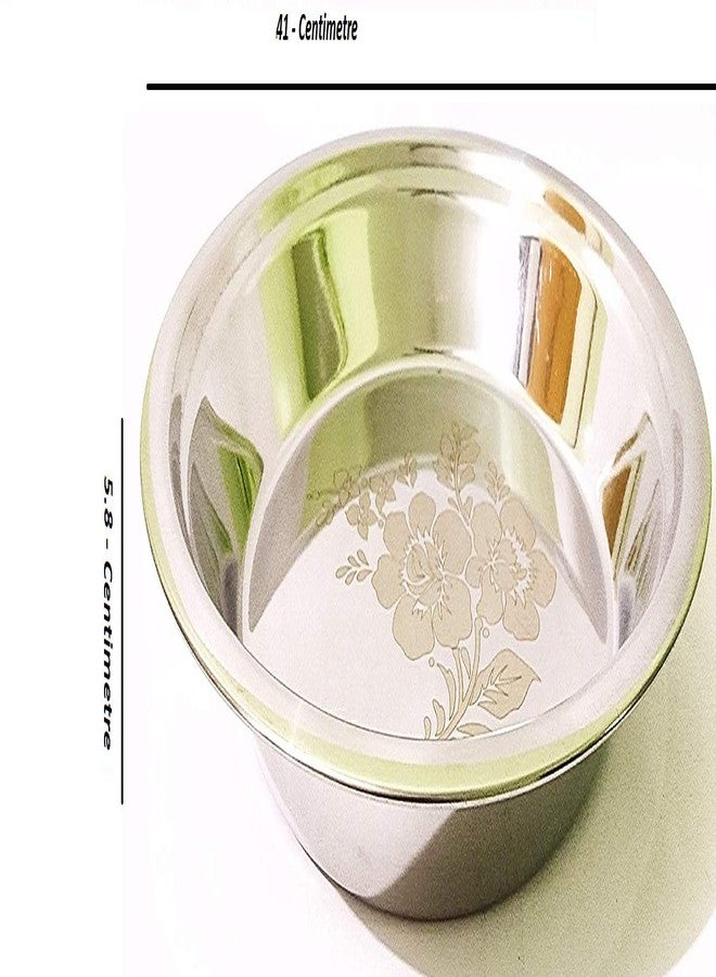 Bartan Star صينية عجين بارتان ستار المصنوعة من الفولاذ المقاوم للصدأ بتصميم زهور - 41 سم - Image 2