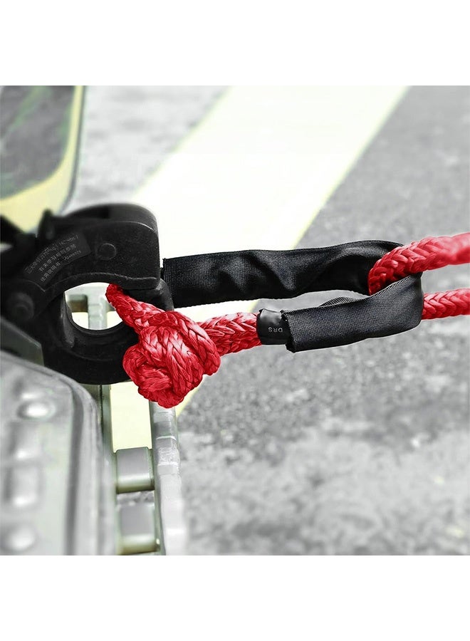 Generic Red Soft Shackles For Recovery, Set of Two 1/2 Inch X 22 Inch (38,000lbs Breaking Strength) Soft Shackle Rope Synthetic with Protective Sleeve for Boating SUV ATV Truck Recovery(Red, 2 Pack)  - Image 2