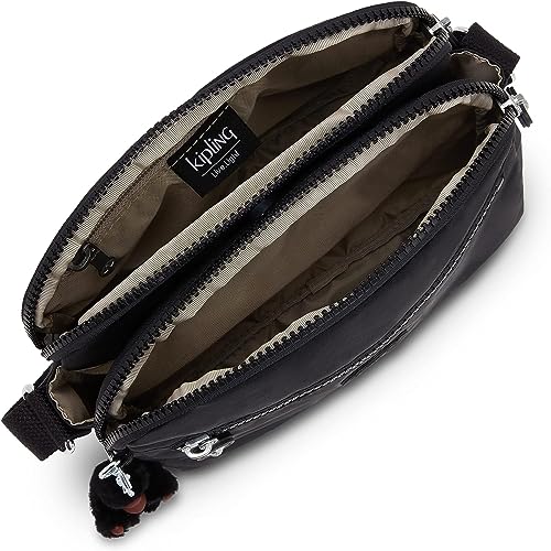 KIPLING KIPLING Kipling Women's Keefe Nylon Triple Entry Crossbody Bag, Black Tonal Ii, 8.25''L x 7.75''H x 5''D - Image 4