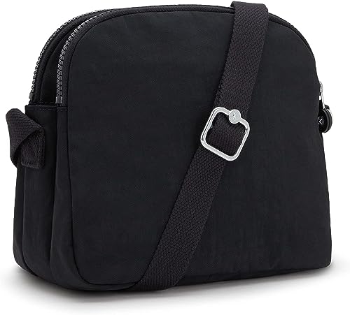 KIPLING KIPLING Kipling Women's Keefe Nylon Triple Entry Crossbody Bag, Black Tonal Ii, 8.25''L x 7.75''H x 5''D - Image 3