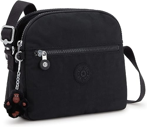 KIPLING KIPLING Kipling Women's Keefe Nylon Triple Entry Crossbody Bag, Black Tonal Ii, 8.25''L x 7.75''H x 5''D - Image 2