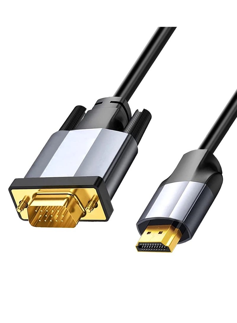 HDMI to VGA Adapter Cable, 3M/9.8ft Gold-Plated 1080P Converter for Computer, Desktop, Laptop, PC, Monitor, Projector, and HDTV - High-Quality Analog Video Connection. - Image 1