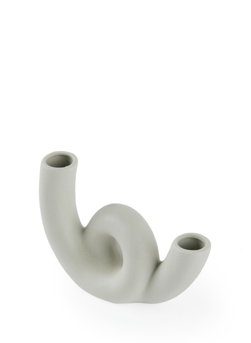 Prickly Pear 'Corra' Ceramic Vase, White, Dried Flowers, Single Stem - Image 2