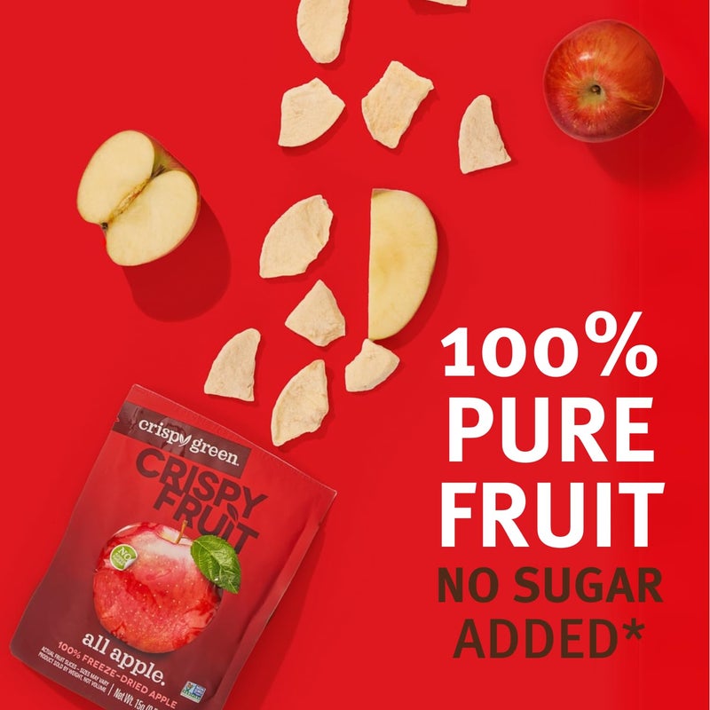 Crispy Green Natural Freeze-Dried Fruit, Apple Single-Serve, No Sugar Added, 0.53 Ounce (Pack of 12) - Image 3
