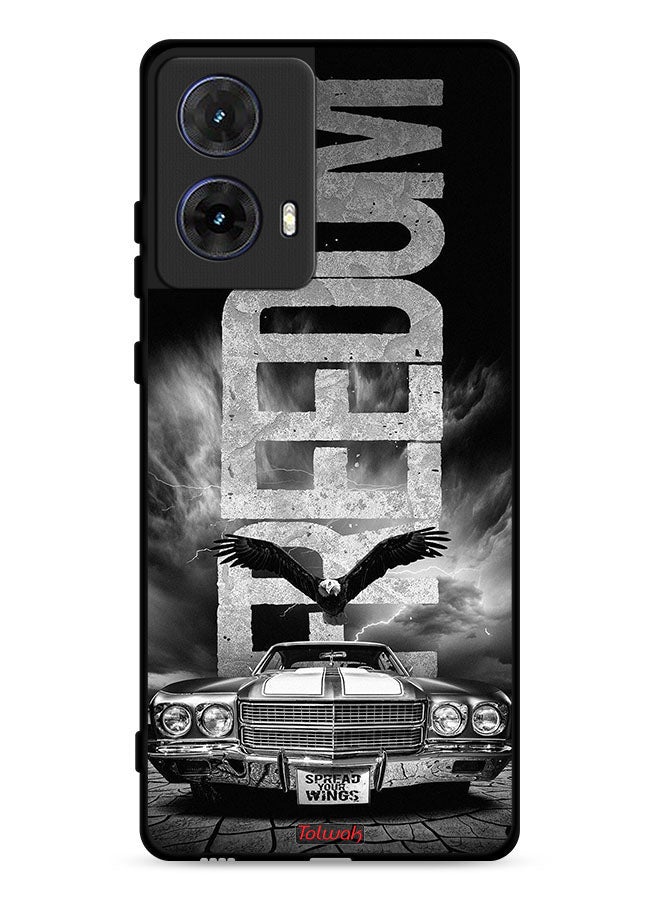 Tolwak Motorola Moto G85 5G Protective Case Cover Freedom Art  - Image 1