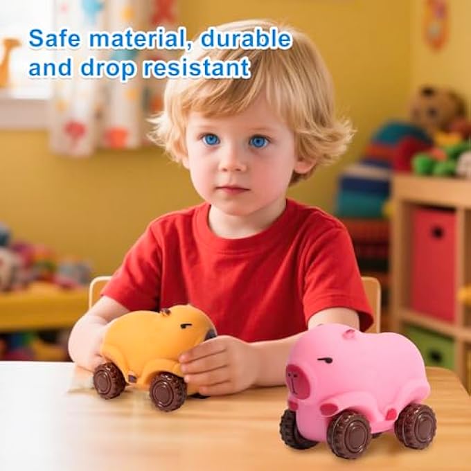 Aruytps 2PACK Capybara Car Toys for Kids, Cute Animal Stress Ball Toys, Squeeze Toy Stretchy Sensory Anxiety Relief Toys for Party Favor - Image 5