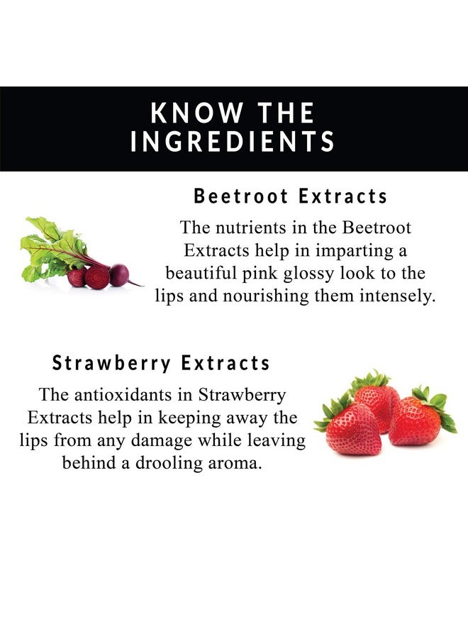OMORFEE BE EXOTIC OF - Omorfee 100% Organic Tinted Lip Balm Stick Treatment Natural Lip Tint Gloss Long Lasting Rose Lip Tint Strawberry Flavor Beetroot & Cocoa Butter Pink Red Color Moisturizing Lip Balm 6G/0.21Oz - Image 1
