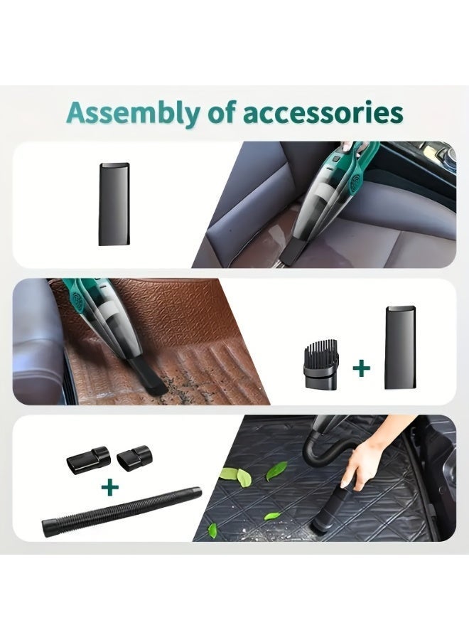 مُنظِّف سيارة محمول قابل للشحن، يعمل بالبطارية، يُزيل الرطوبة والجفاف، يزيل العث، محمول، ذو شفط قوي وفعال، للمنزل، السيارات، الغبار، شعر الحيوانات الأليفة، تنظيف الأرائك والسجاد، أجهزة الكمبيوتر. - Image 2