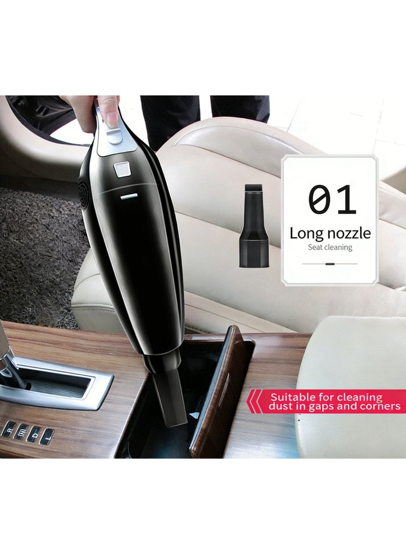 مُنظِّف سيارة محمول قابل للشحن، يعمل بالبطارية، يُزيل الرطوبة والجفاف، يزيل العث، محمول، ذو شفط قوي وفعال، للمنزل، السيارات، الغبار، شعر الحيوانات الأليفة، تنظيف الأرائك والسجاد، أجهزة الكمبيوتر. - Image 4