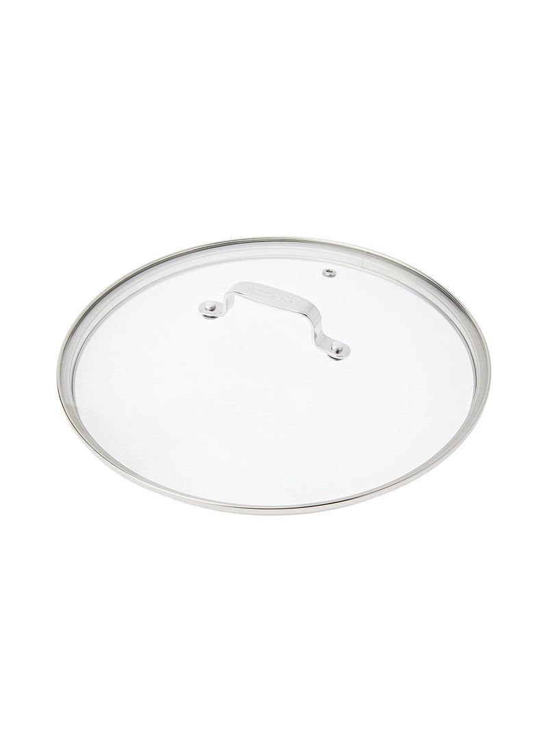 Tefal - Tefal Duetto 3-Piece Frying Pan Set 20, 24 and 28cm Non-Stick Coating Built-in Temperature Indicator for All Hob Types Stainless Steel With Jamie Oliver Glass Lid 24cm and Slotted Turner Spatula - Image 1