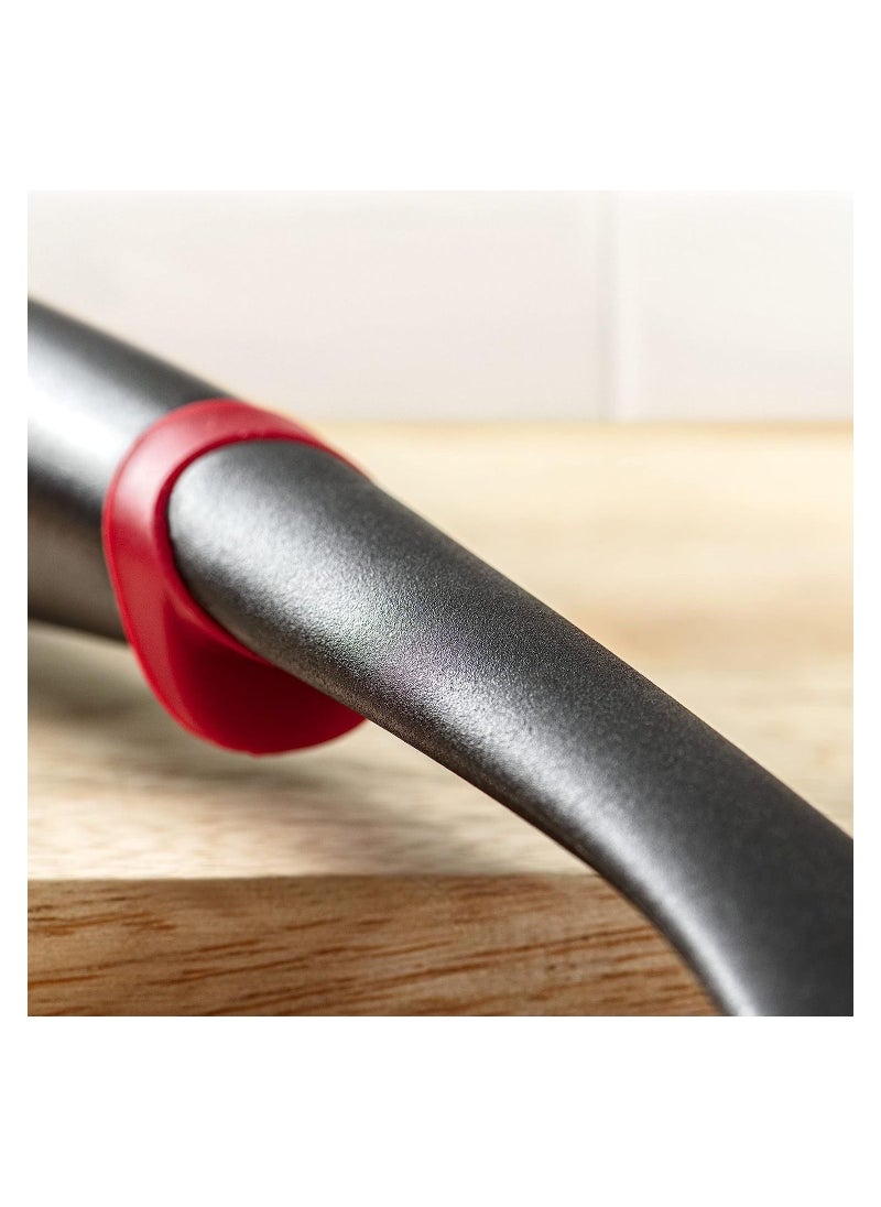 Tefal - Tefal Duetto 3-Piece Frying Pan Set 20, 24 and 28cm Non-Stick Coating Built-in Temperature Indicator for All Hob Types Stainless Steel With Jamie Oliver Glass Lid 24cm and Slotted Turner Spatula - Image 1