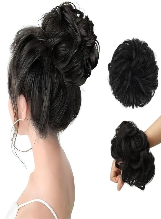 BLUSHIA Rafall Juda Bun Hair Extension With Elastic Rubber Band Hairpiece For Women (Black) - Image 1