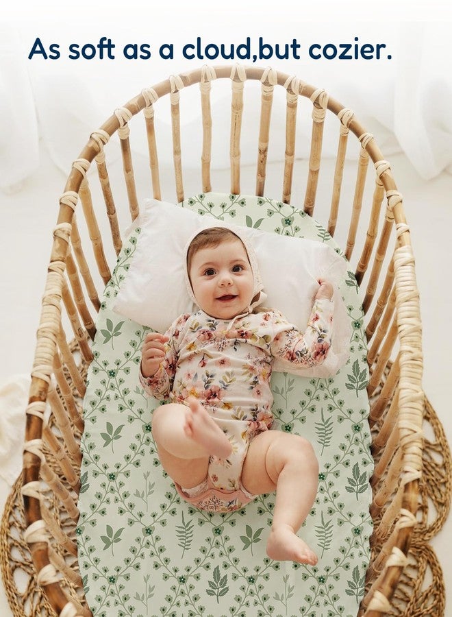 TotAha Bassinet Sheets Compatible with Baby Delight Beside Me Dreamer Bassinet, 33x20 for Baby Bedside Sleeper - Buttery Soft, Premium Stretchy Jersey Knit Sheets, 2 Pack - Image 3