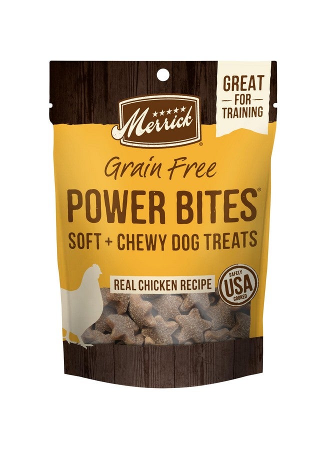 ميريك وجبات ميريك باور بايتس الطبيعية الطرية والمضغوطة للكلاب، وجبة خفيفة خالية من الحبوب مع وصفة دجاج حقيقية - كيس 6 أونصات - Image 1