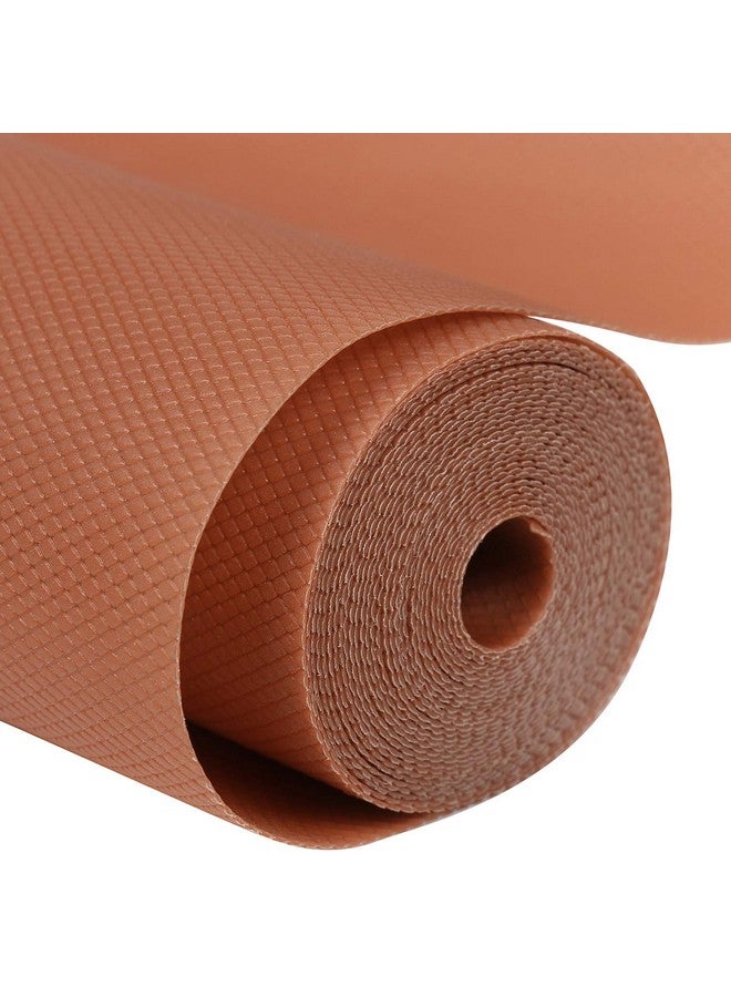 ElastPro (30 cm X 5 m) Brown EVA Food Grade Washable Anti Slip Mat/Sheet for Fridge, Shelf Liner, Table, Kitchen Drawer mat (Diamond Texture, Brown) - Image 1