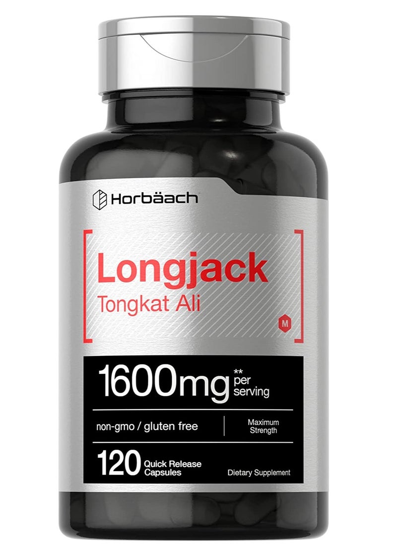 Horbaach - Longjack Tongkat Ali 1600mg per serving 120 Quick Release Capsules - Image 1