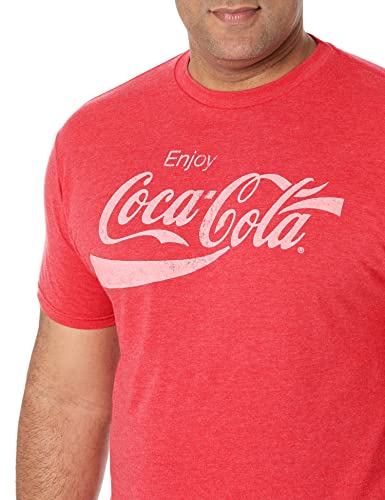 Coca-Cola Mens Coke Classic T Shirt, Red Heather, Large US - Image 3