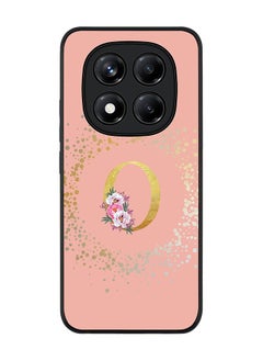 Stylizedd For Xiaomi Redmi Note 14 Pro 5G / X7 5G Case,Slim fit Camera Protection, Shockproof Thin Phone cover  - Custom Monogram Floral - O  (Rose Pink )  - Image 1