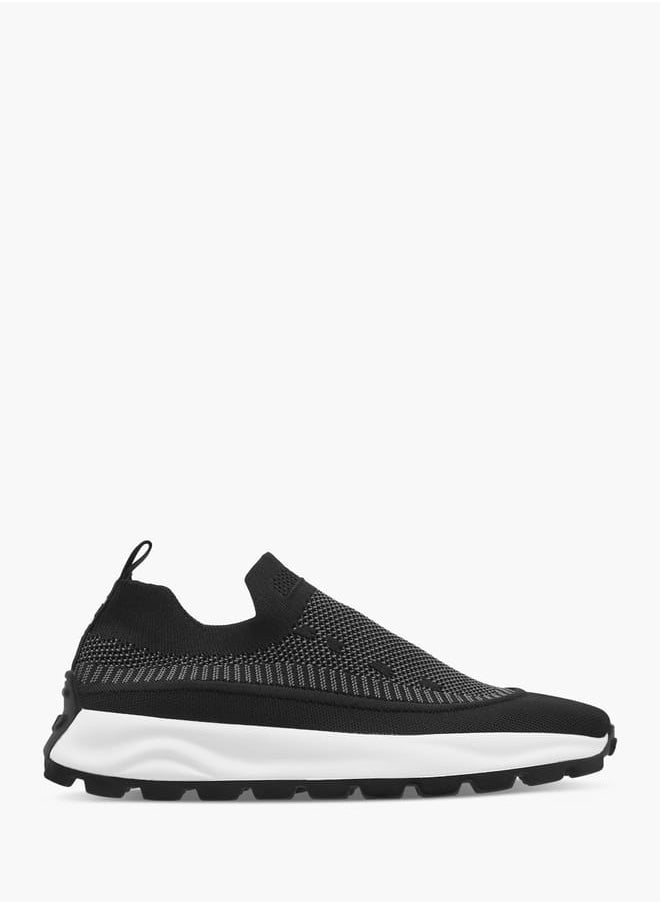 Lee Cooper Men's Textured Slip-On Sneakers with Pull Tabs  - Image 3