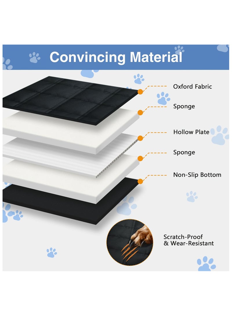 Dog Car Seat Cover for Back Seat, Back Seat  for Dogs with Hard Bottom , Scratchproof Hammock Design, Comfortable Travel for Dogs and Cats, Fits Cars SUVs - Image 3