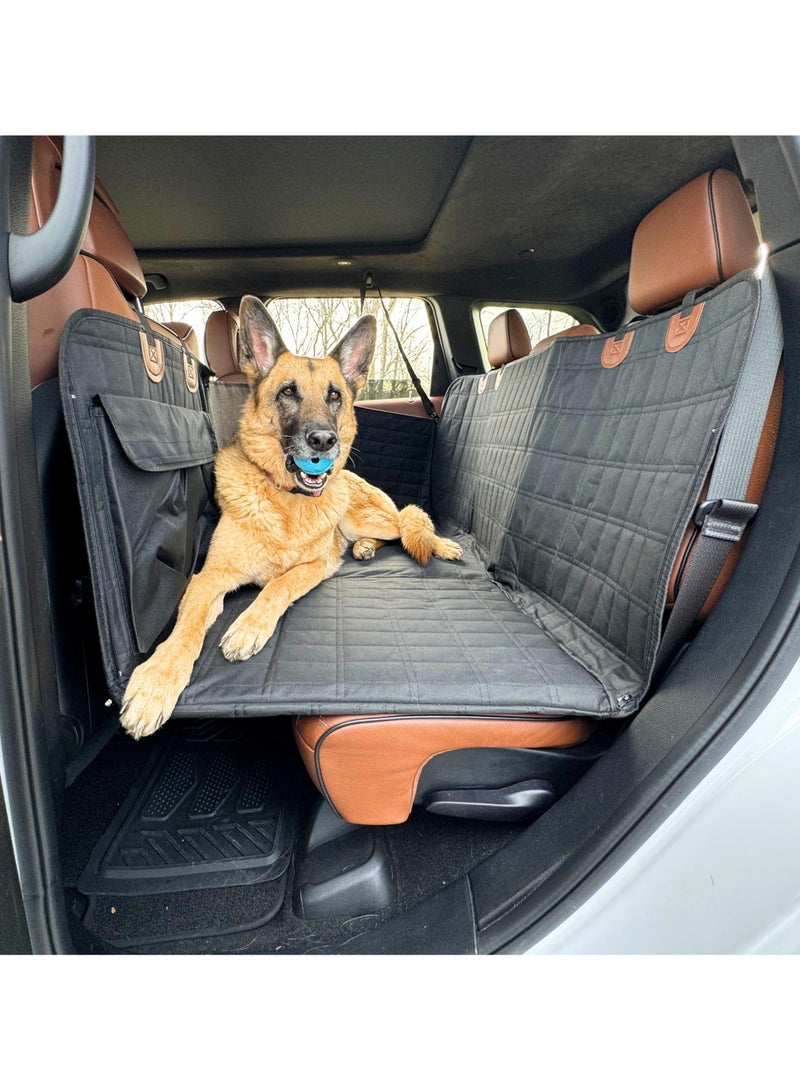 Dog Car Seat Cover for Back Seat, Back Seat  for Dogs with Hard Bottom , Scratchproof Hammock Design, Comfortable Travel for Dogs and Cats, Fits Cars SUVs - Image 1