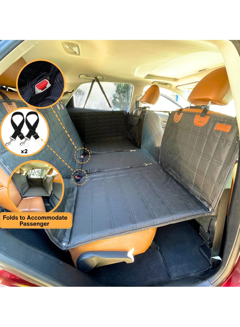 Dog Car Seat Cover for Back Seat, Back Seat  for Dogs with Hard Bottom , Scratchproof Hammock Design, Comfortable Travel for Dogs and Cats, Fits Cars SUVs - Image 5