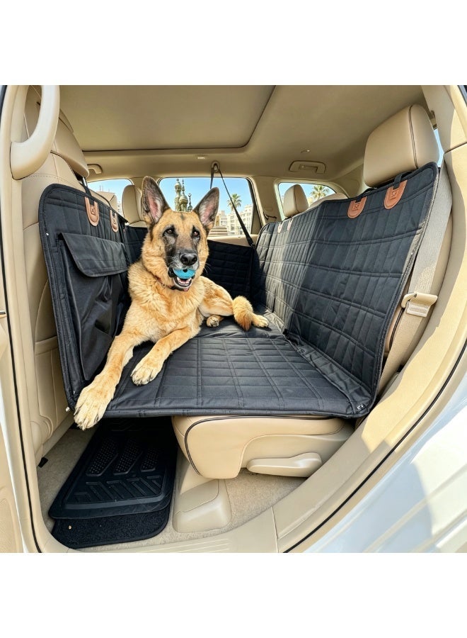 Dog Car Seat Cover for Back Seat, Back Seat  for Dogs with Hard Bottom , Scratchproof Hammock Design, Comfortable Travel for Dogs and Cats, Fits Cars SUVs - Image 1