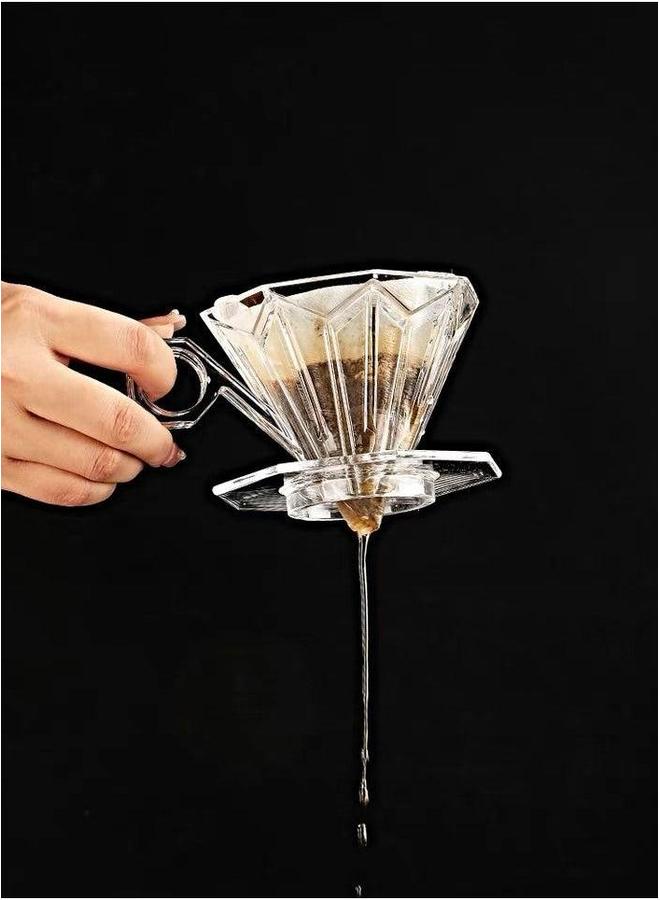 HOMESTAR V60 Drip Coffee Maker Set Manual Server Heat Resistant Glass Tea Pot With Espresso Pour Over Brewing Chemex Dripper Filter  - Image 4