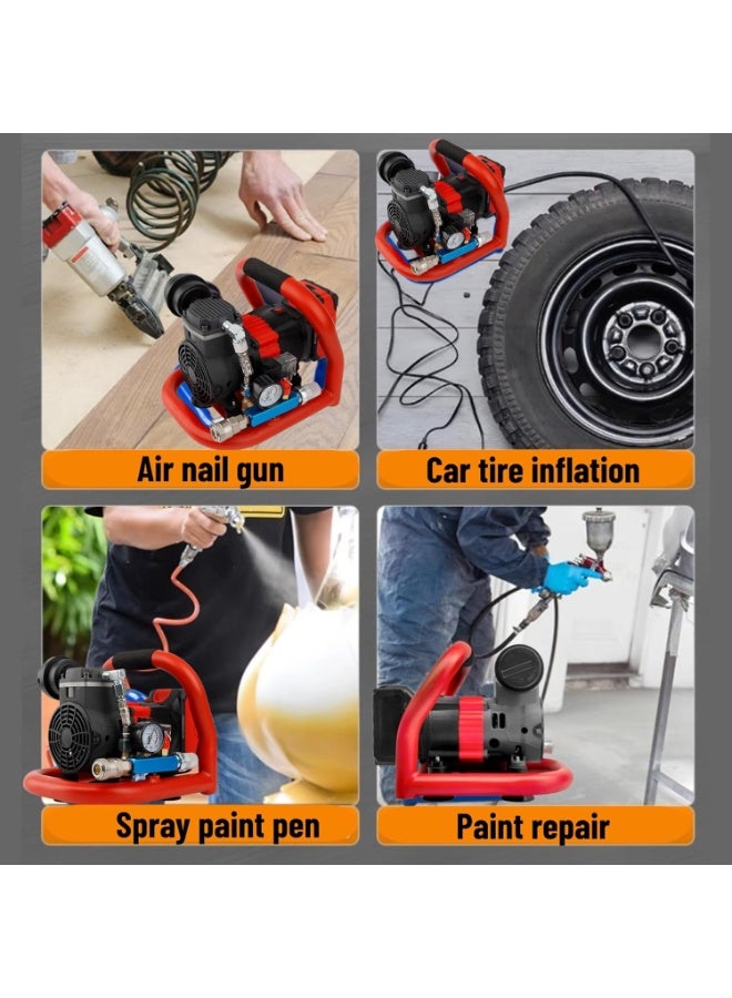 GearZone ضاغط هواء محمول ببطارية ليثيوم بدون فرش، مضخة هواء صغيرة عالية الضغط، مضخة إطارات سيارات صغيرة خالية من الزيت - Image 2