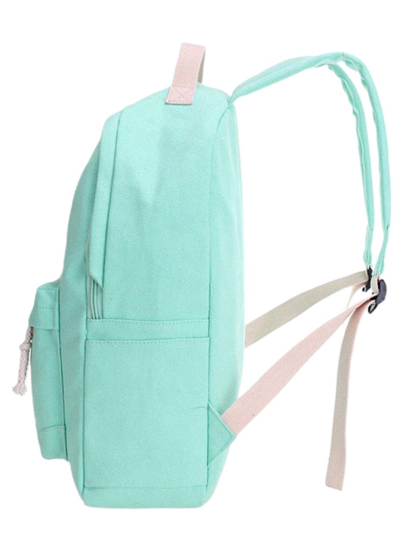 NIBEMINENT 4-Piece Lovely School Backpack Set Green - Image 2