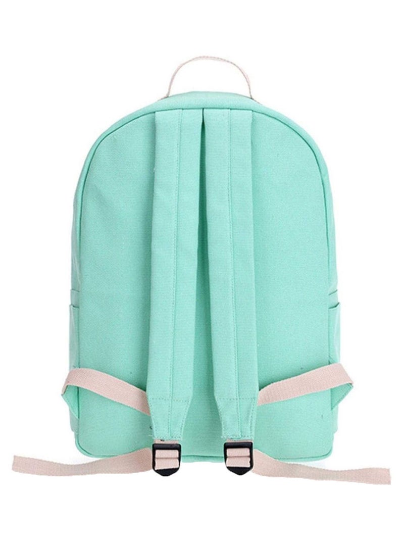 NIBEMINENT 4-Piece Lovely School Backpack Set Green - Image 3