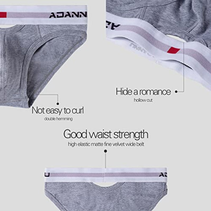 Evankin Men's Hollow Out Briefs Sexy Cotton Low Rise Underwear Breathable Comfort Stretch Tagless - Image 4