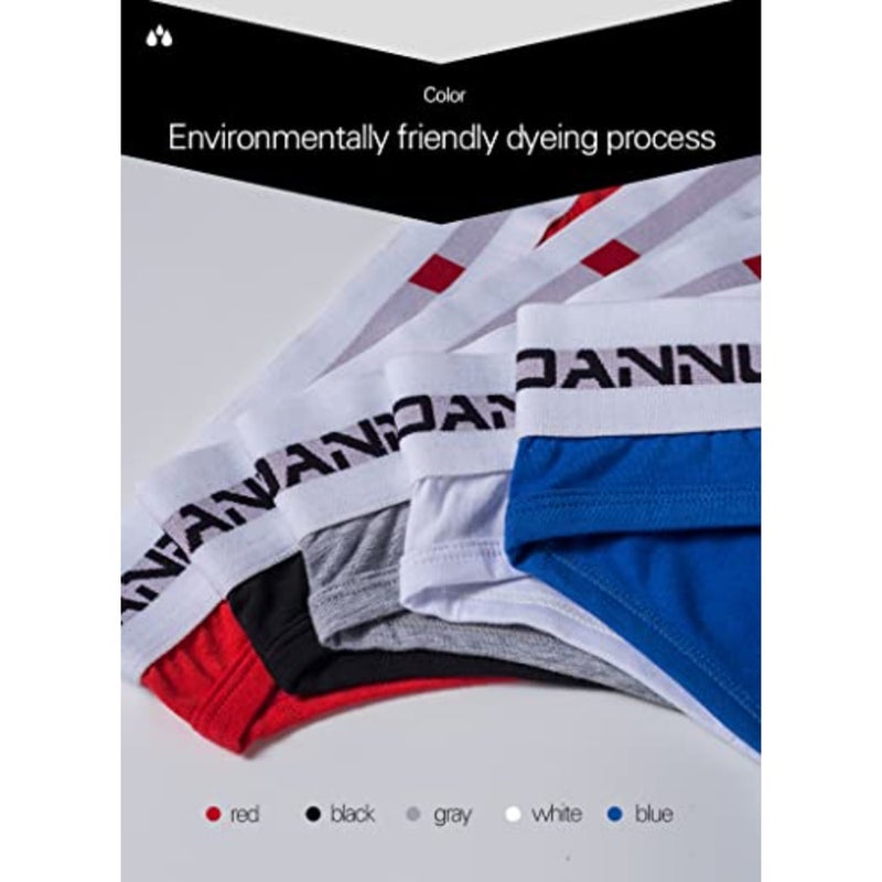 Evankin Men's Hollow Out Briefs Sexy Cotton Low Rise Underwear Breathable Comfort Stretch Tagless - Image 5