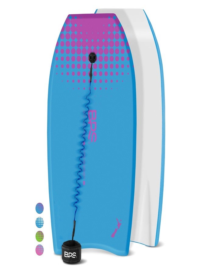 BPS 41 Inch Kids Adults Bodyboard with Bicep Leash (Blue / Purple) - Image 1