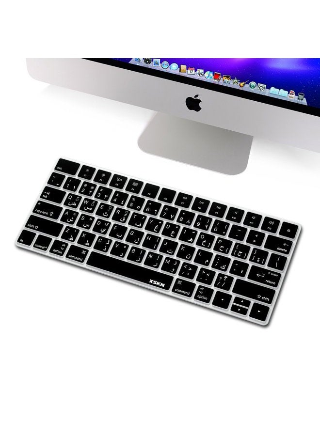 XSKN Arabic Language Ultra Thin Silicone Keyboard Skin Cover for Magic Keyboard 2015 Version US Layout (Black) - Image 5