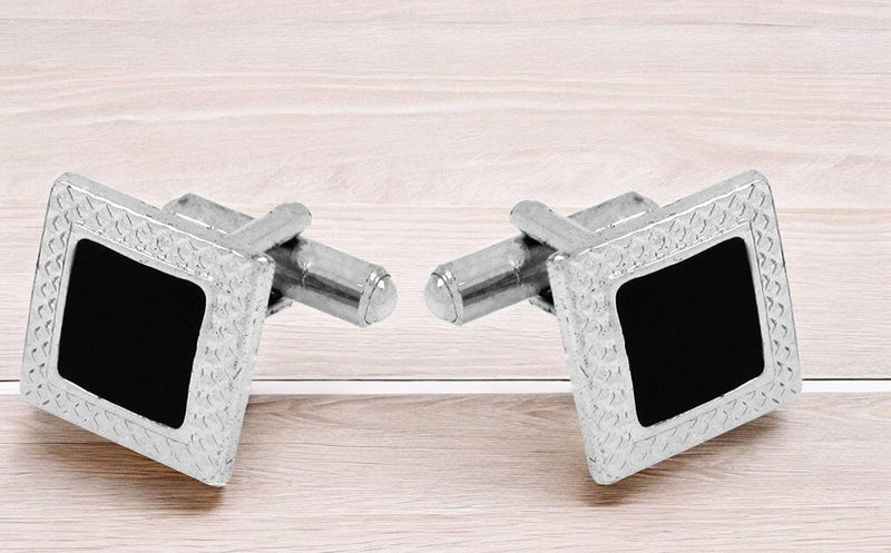 TRIPIN Cufflinks for Men Black Metal Cufflink set in a gift box - Image 5