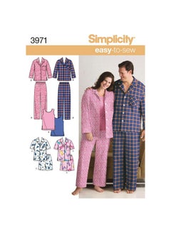 Simplicity Easy To Sew Men And Women'S Matching Pajamas Sewing Patterns Sizes S L  - Image 1