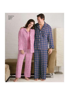 Simplicity Easy To Sew Men And Women'S Matching Pajamas Sewing Patterns Sizes S L  - Image 2