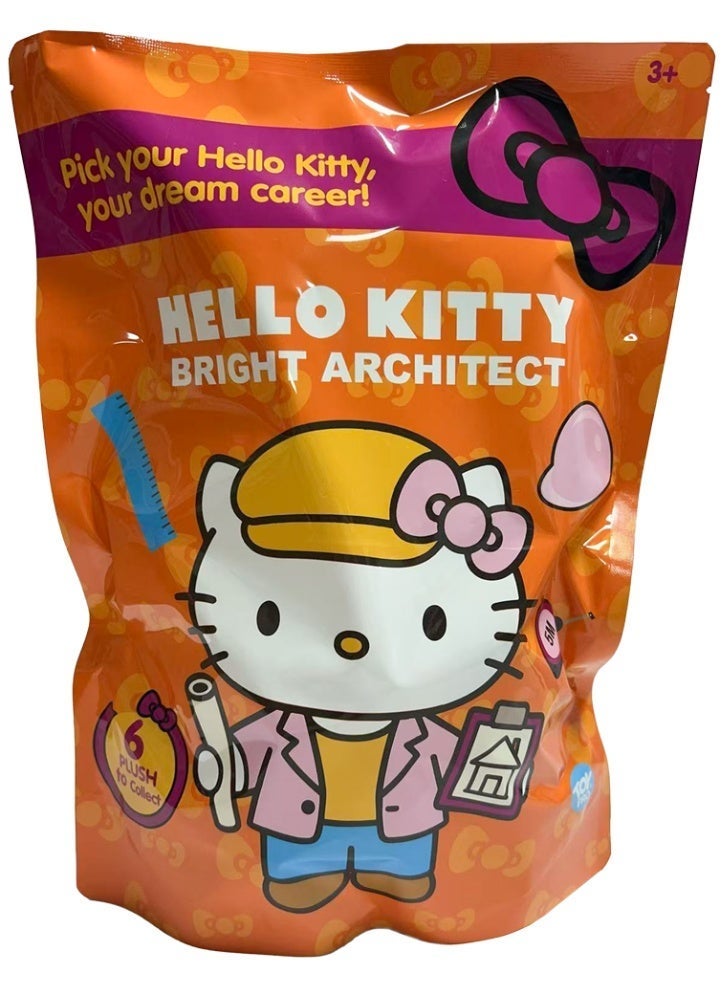 Hello Kitty Career Plush 25cm – Soft Collectible Stuffed Toy in Career Outfit, Cute Cuddly Gift for Kids and Hello Kitty Fans - Bright Architect - Image 3