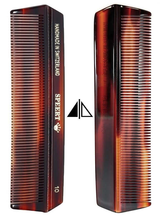 Speert #10 Handmade Narrow Tooth Comb Tortoise Havana Acetate Fine Straight Thin Detangling Parting Grooming Teasing Hair Styling Hairdresser Barber Hairdressing Wet Dry Pocket Travel Women Men Kids - Image 5