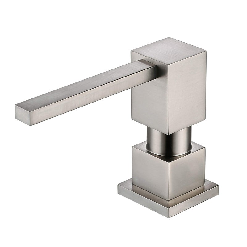 Sink Soap Dispenser for Kitchen Sink Brushed Nickel All Brass Builtin and Refill from Top DesignMetal Hand Soap Dish Soap Copper Pump