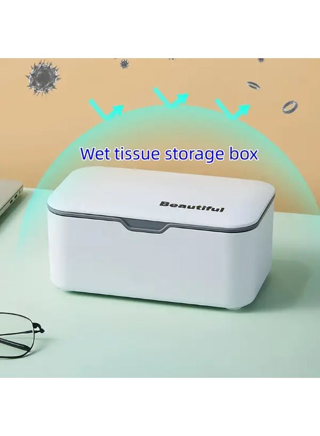 Blue Plastic Wet Wipe Dispenser Box Hygienic One Touch Operation Space Saving Design - Image 2