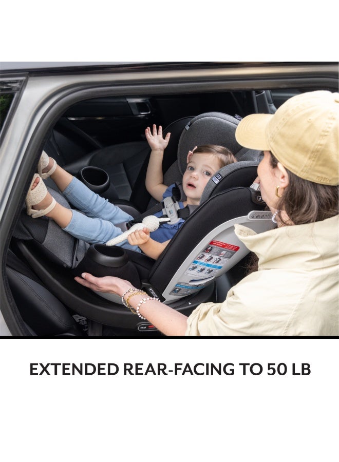 Evenflo - Gold Revolve360 Extend All In One Rotational Car Seat With Sensorsafe - Moonstone Gray - Image 4
